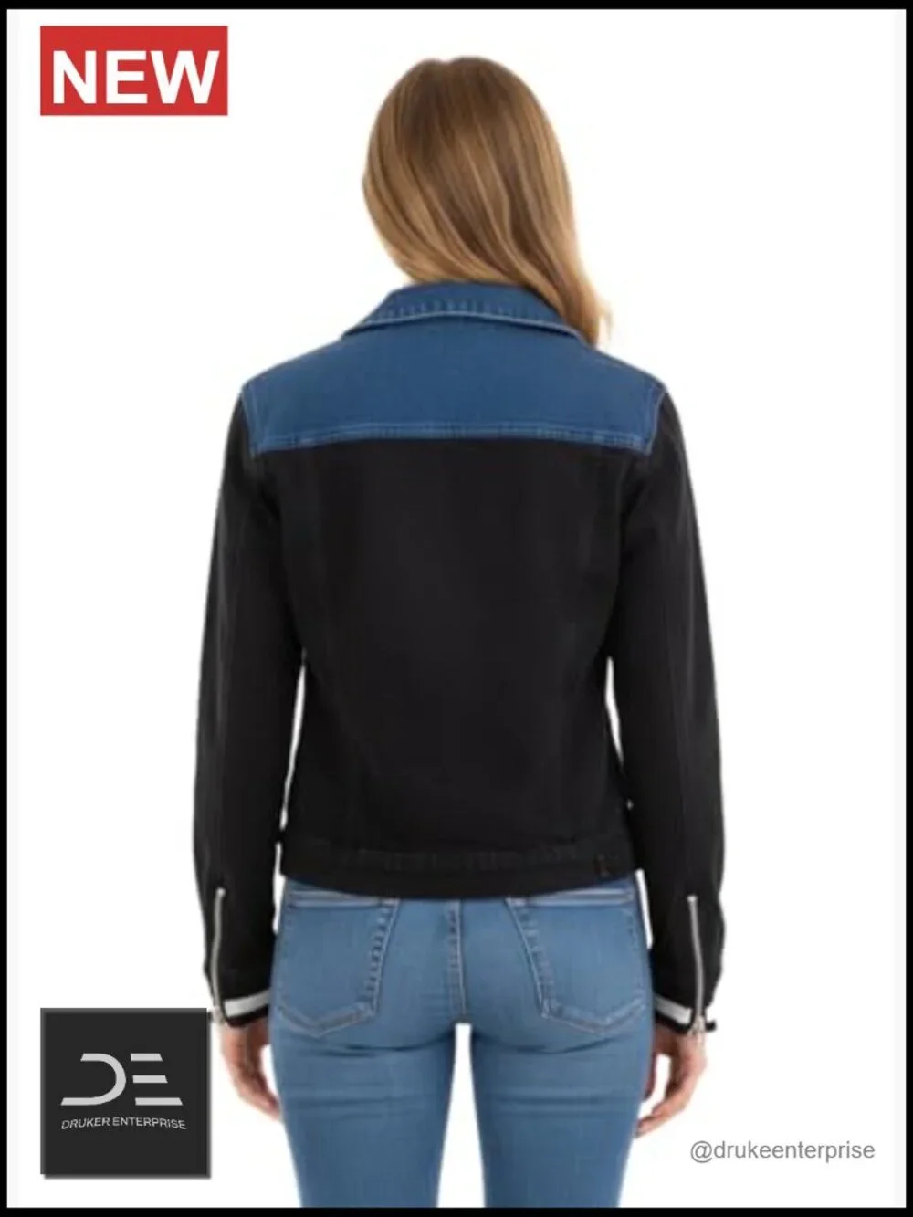 Vintage Distressed Denim Jacket Long Sleeve Button Front Casual Spring